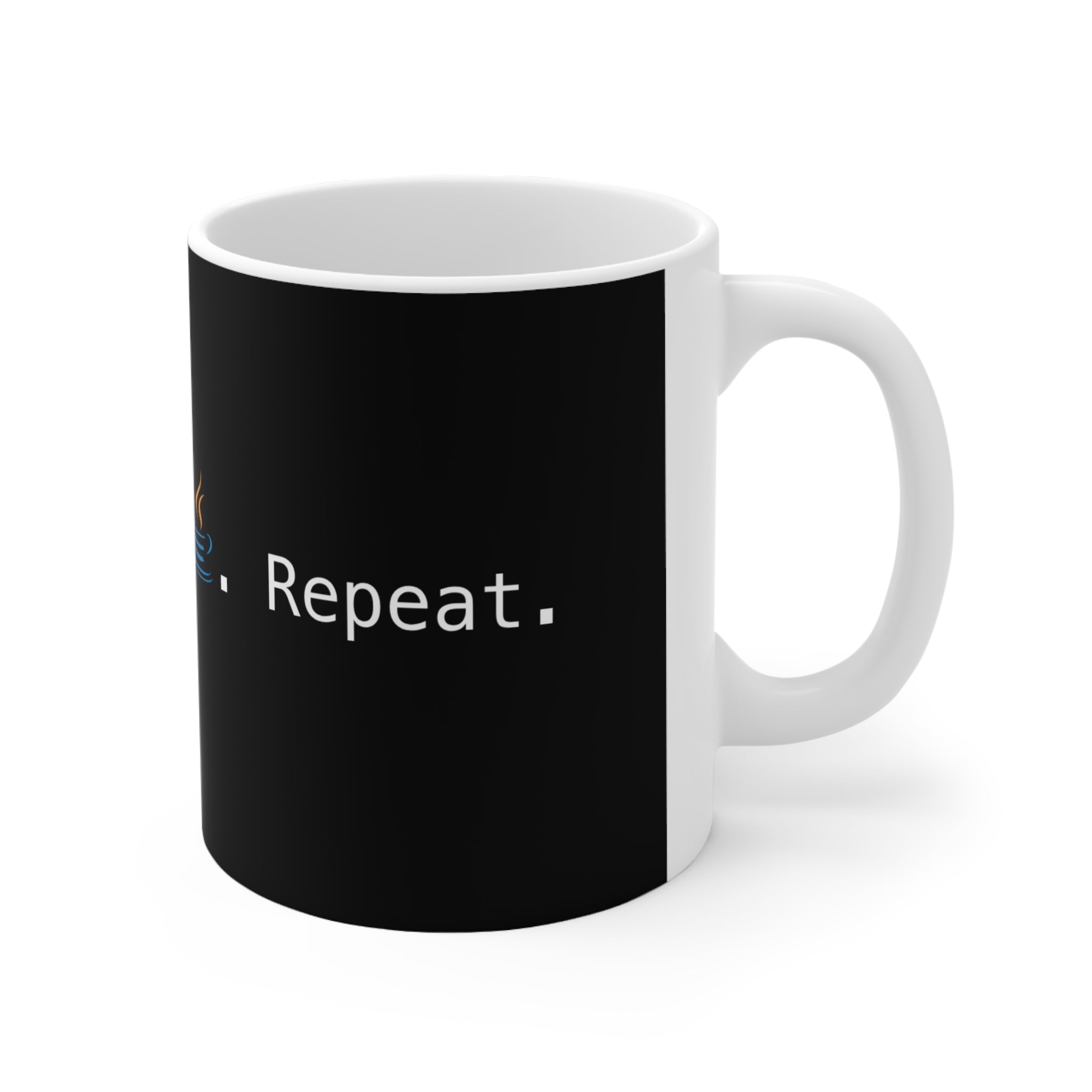 Code. Drink. Repeat. Ceramic Coffee Mug — Programmer Gift