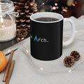 BTW, I Use Arch Black Mug — Linux Arch Ceramic Coffee Cup