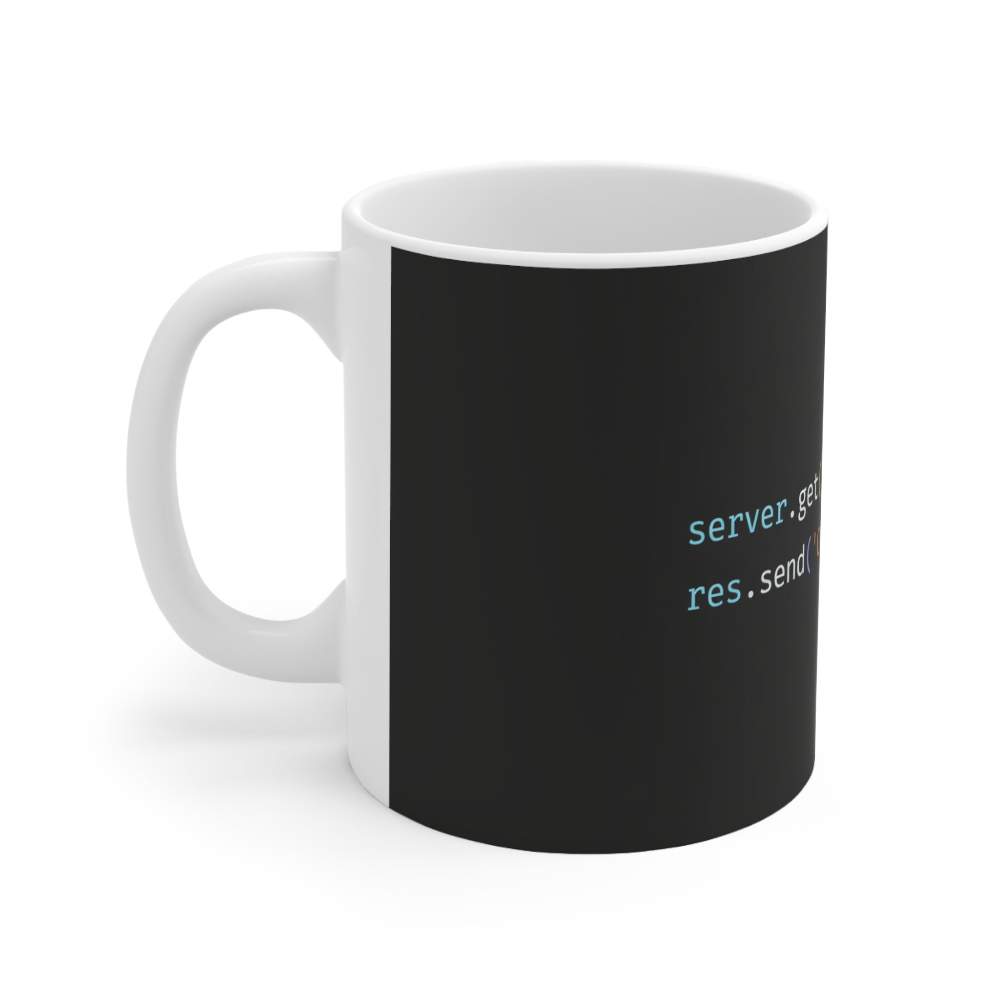 Coffee Mug — "res.send('Coffee break')" Programmer Code Humor Ceramic Mug